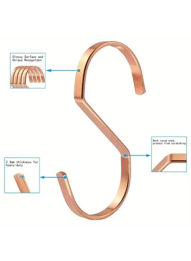 Rose Golden S Hooks Heavy Duty Wall Mount Organizer Rust Proof Home Storage - Image 3