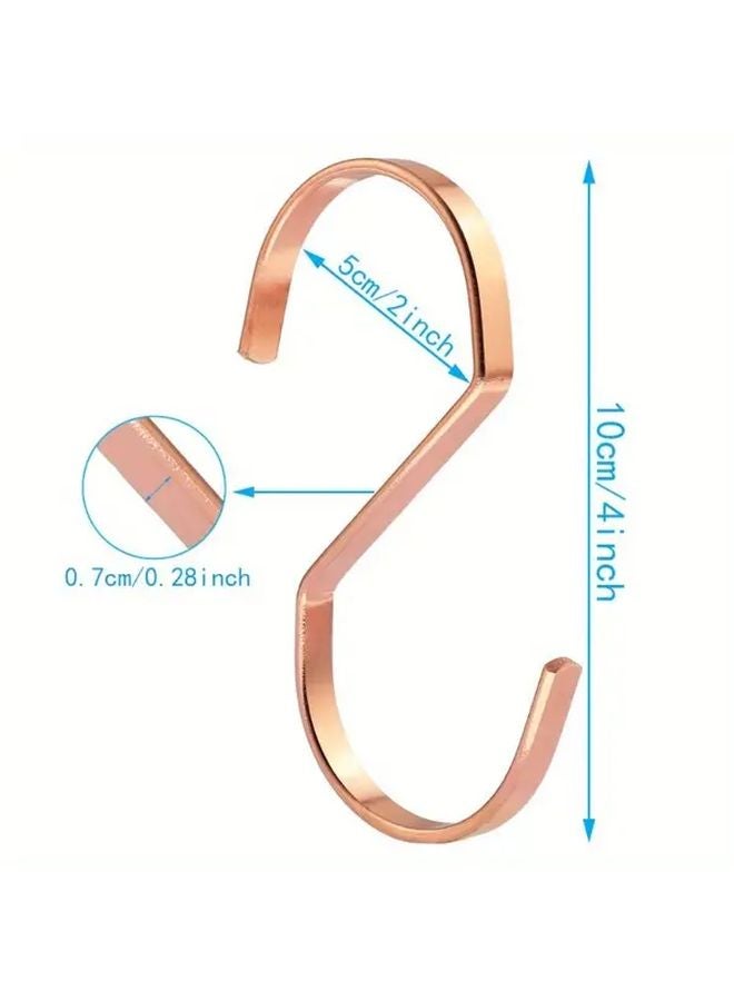 Rose Golden S Hooks Heavy Duty Wall Mount Organizer Rust Proof Home Storage - Image 2