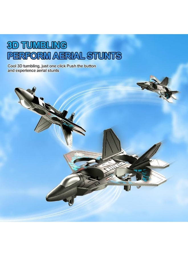 L0712 RC Fighter Plane Toy, 2.4GHz Remote Controlled Aeroplane with Coloured Lights, Stable Flight Design, USB Charging - Image 4