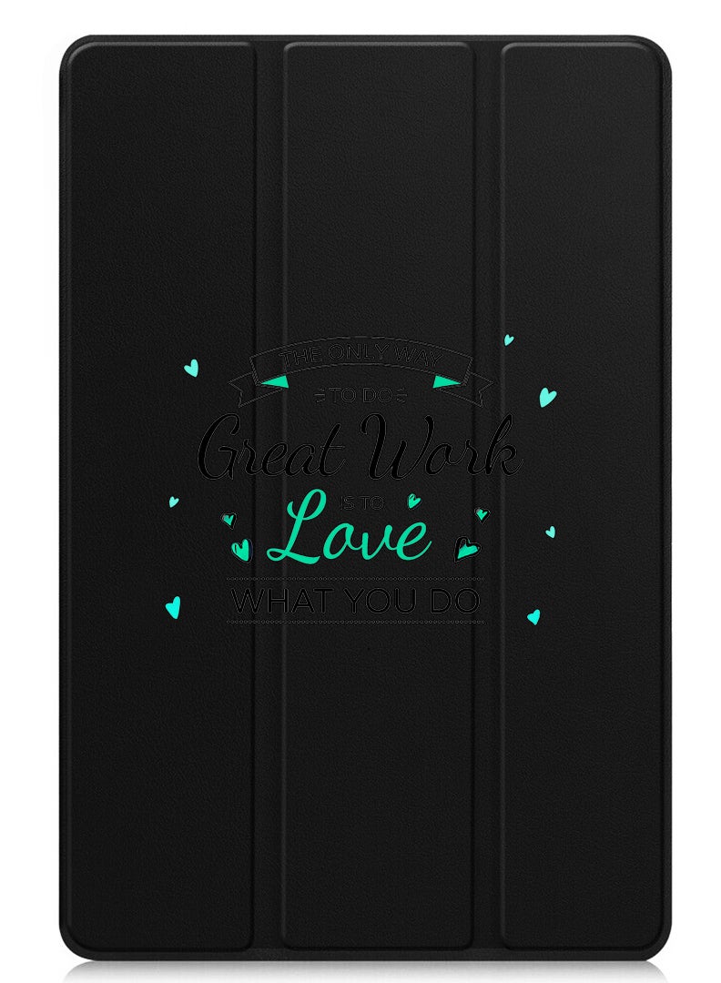 Theodor Protective Flip Case For Lenovo Tab M11 (2024) With Trifold Stand Auto Wake Sleep Shockproof Cover Love what you do - Image 1