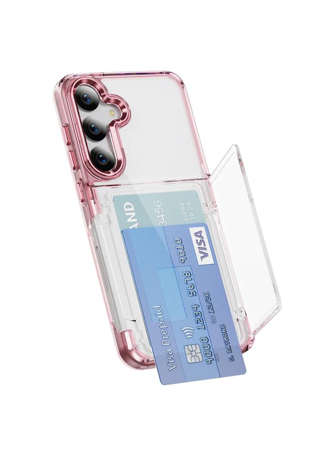 اس-توب جراب لهاتف Samsung Galaxy S24 5G مع حامل بطاقات من الأكريليك وغطاء هاتف هجين من مادة TPU - Image 1