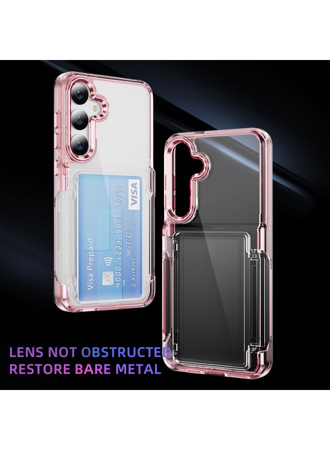 اس-توب جراب لهاتف Samsung Galaxy S24 5G مع حامل بطاقات من الأكريليك وغطاء هاتف هجين من مادة TPU - Image 2