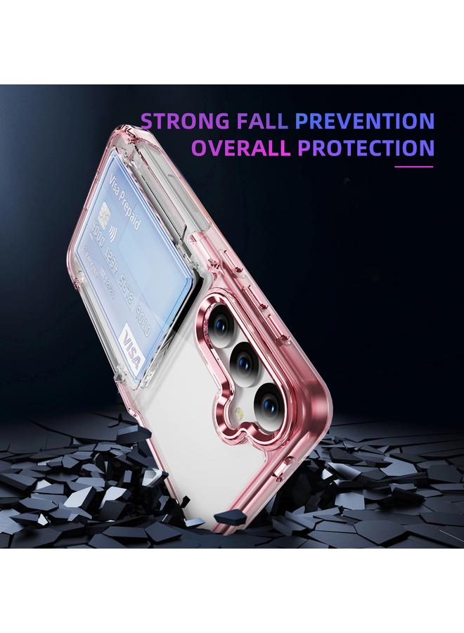 اس-توب جراب لهاتف Samsung Galaxy S24 5G مع حامل بطاقات من الأكريليك وغطاء هاتف هجين من مادة TPU - Image 3