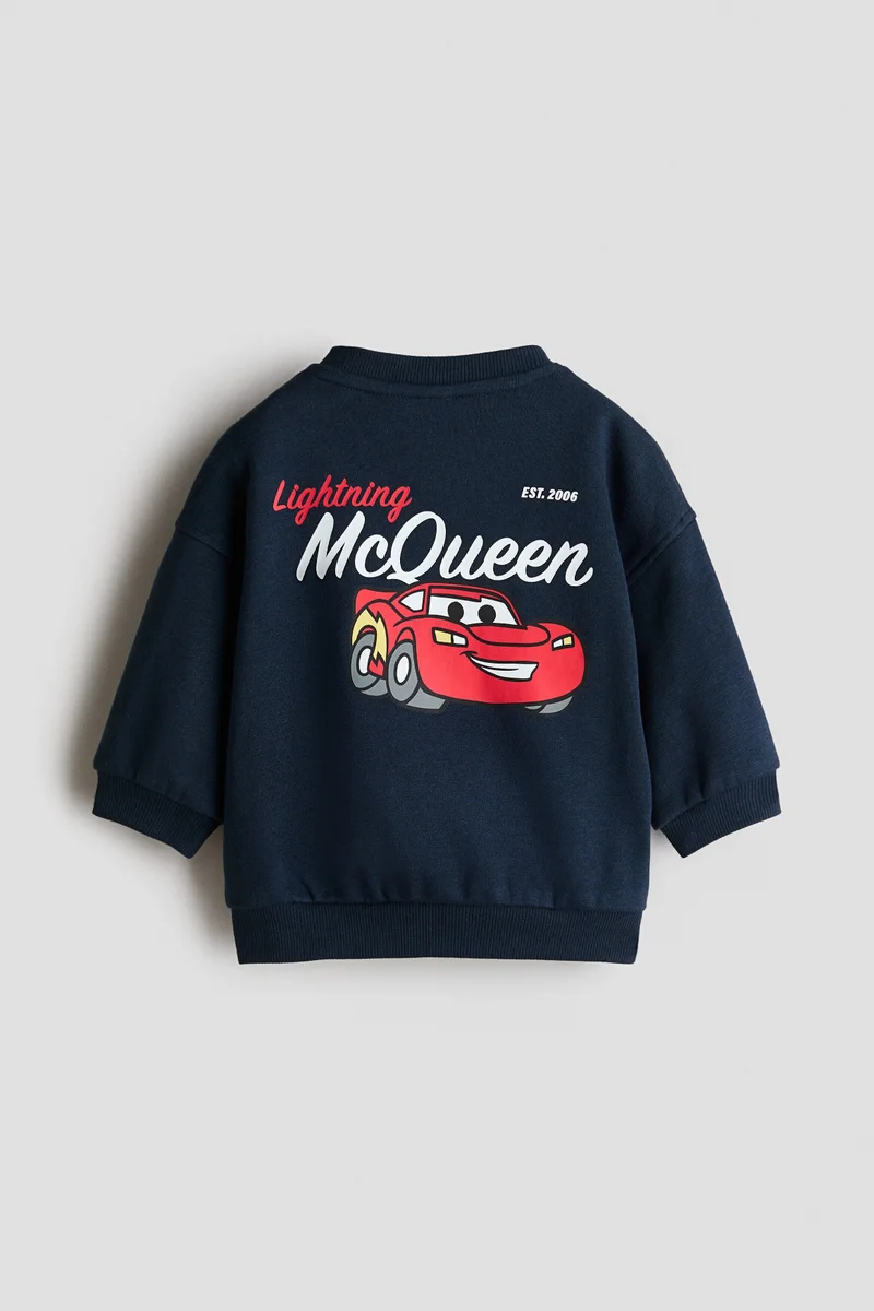 H&M 2-piece printed sweatshirt set
