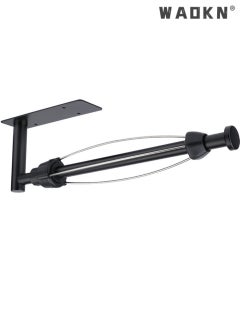 Paper Towel Holder,Self Adhesive Paper Towel Holder Under Cabinet Mount, Wall Mounted Paper Towel Roll Holder with Damping Effect for Kitchen, Bathroom, Wall - SUS304 Stainless Steel (Black)