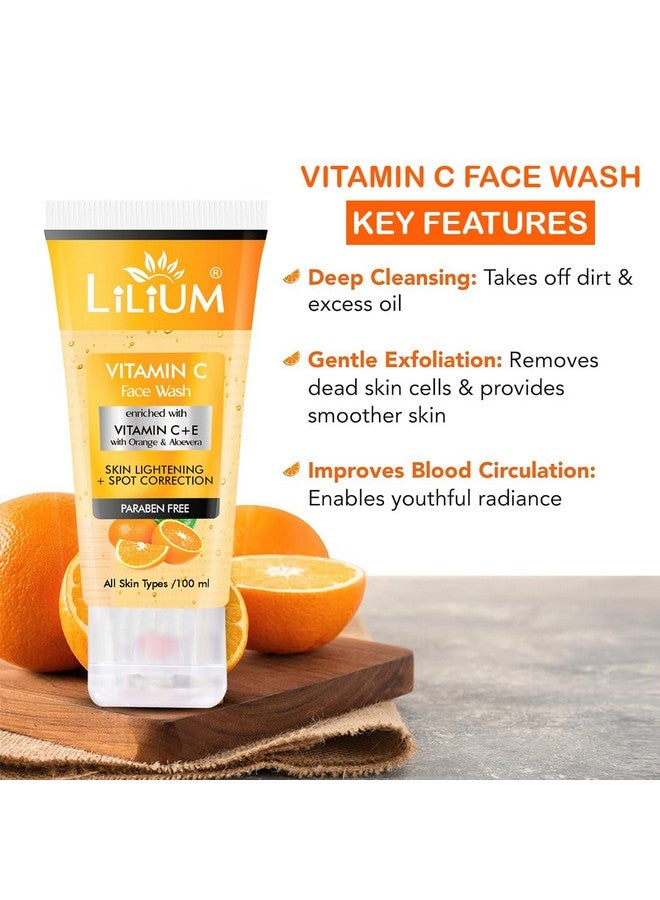 Lilium Papaya & Vitamin C Face Wash 100ml | Pigmentation Free, Skin Lightening & Spot Correction | All Skin Types | Pack of 2 - Image 4