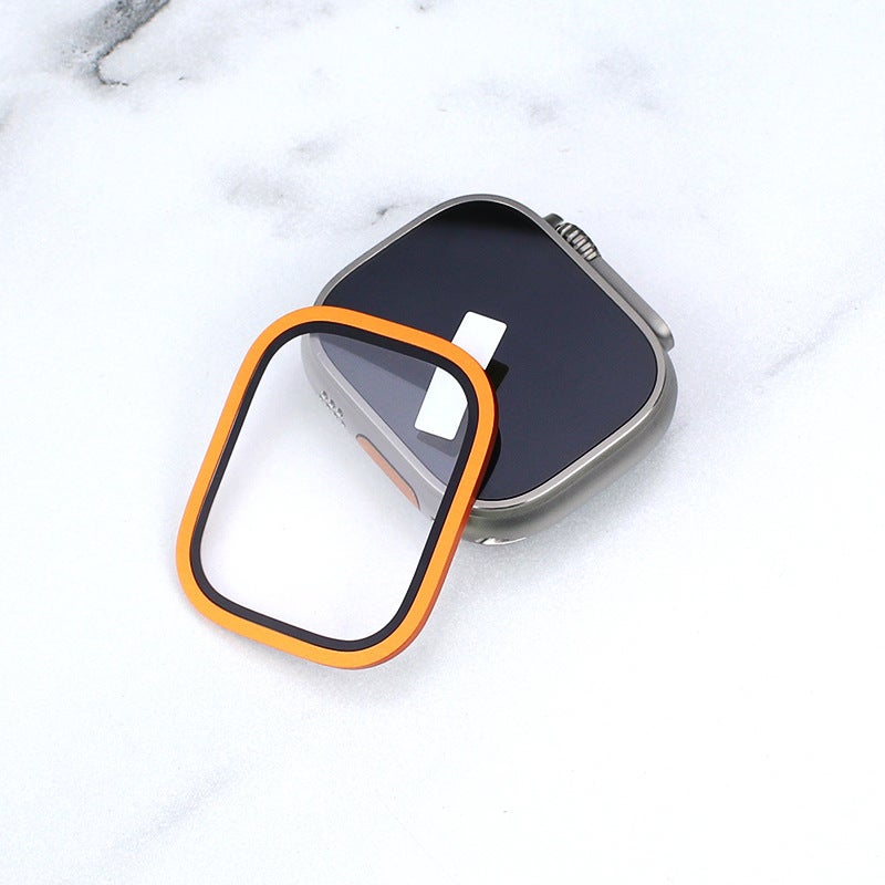 49mm for Apple Apple watch Ultra2 aluminum alloy tempered film integrated screen protector bezel - Image 1