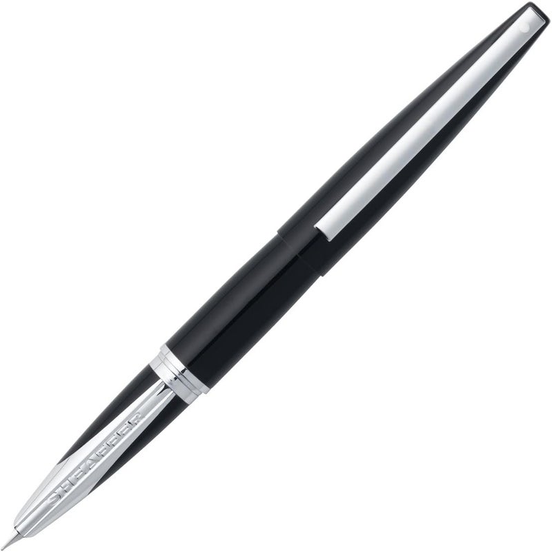 Sheaffer Taranis Medium Nib Fountain Pen Stormy Night Chrome Trim E0944053PB2