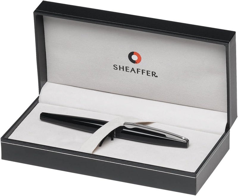 Sheaffer Taranis Medium Nib Fountain Pen Stormy Night Chrome Trim E0944053PB2