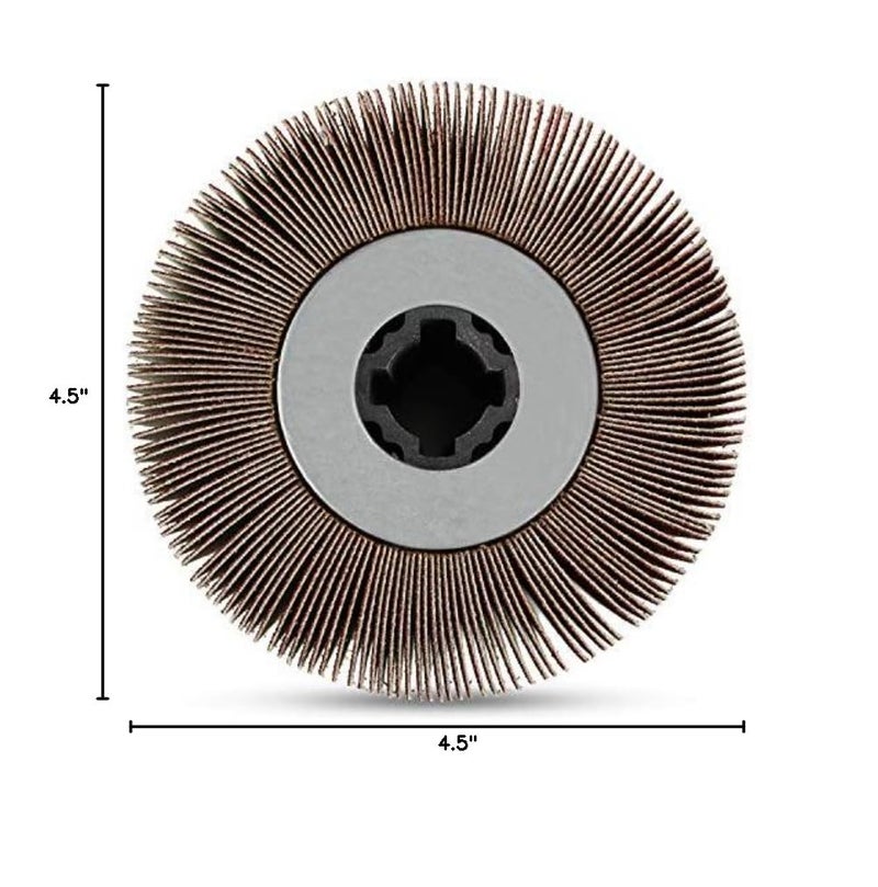 Flap Wheel Sanding Drum, 4.5" x 4" with 3/4" Quad Keyway (60 Grit)