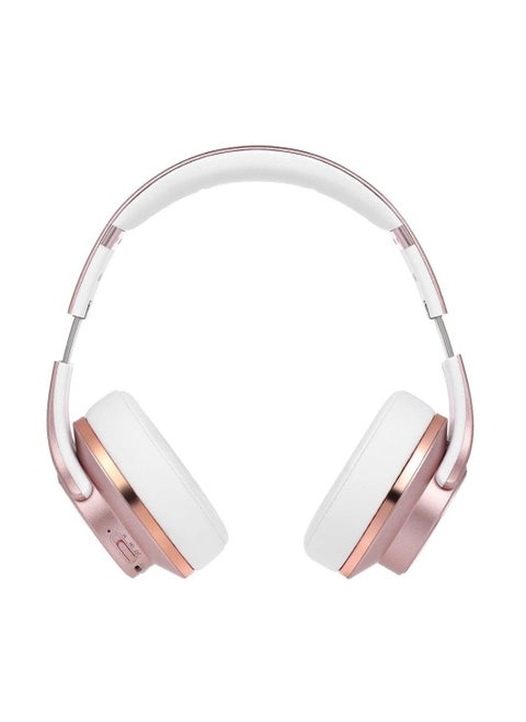 Wireless Bluetooth Headset with 2-in-1 Speaker Allows Taking Calls On The Go And Long Lasting Battery In An Elegant Design Over The Ear by Bastec Series 6 - Pink