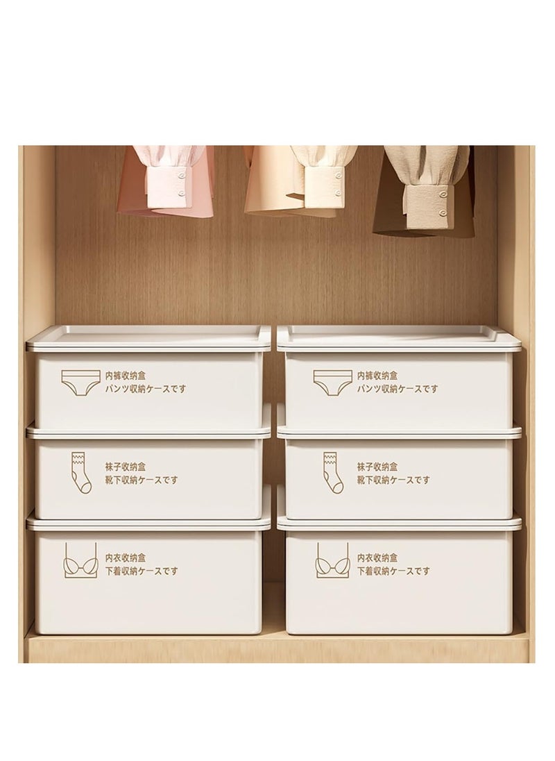 Generic Plastic Underwear Storage Organizer 3 Pack Drawer Organiser Wardrobe Clothes Storage Box for Underwear Socks Bras Panties Scarf and Small Things (White)  - Image 4