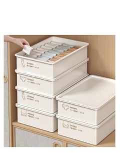 Generic Plastic Underwear Storage Organizer 3 Pack Drawer Organiser Wardrobe Clothes Storage Box for Underwear Socks Bras Panties Scarf and Small Things (White)  - Image 3