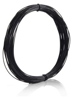 Generic Natural Cowhide Leather Round Cord Rolls, 3 Rolls 15m x 1mm for Making Bracelets, Chains, Jewelry, Crafts, Necklace Cords, Black  - Image 1