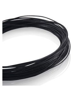 Generic Natural Cowhide Leather Round Cord Rolls, 3 Rolls 15m x 1mm for Making Bracelets, Chains, Jewelry, Crafts, Necklace Cords, Black  - Image 2