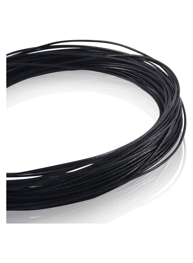 Natural Cowhide Leather Round Cord Rolls, 3 Rolls 15m x 1mm for Making Bracelets, Chains, Jewelry, Crafts, Necklace Cords, Black - Image 2