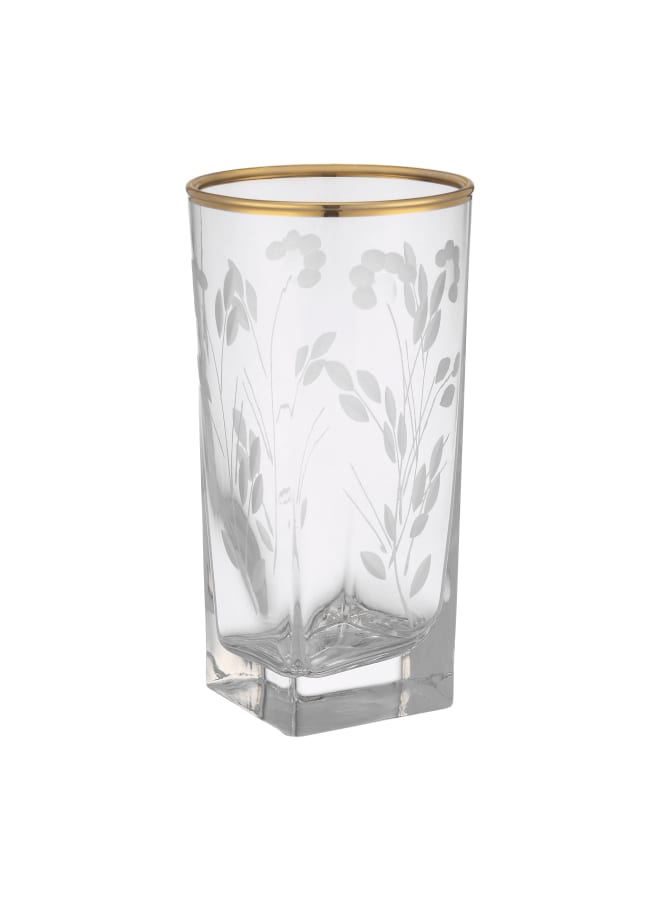 باساباتشي Pasabahce - Glass Set 24 Pieces - Gold - Glass Clear - Image 3