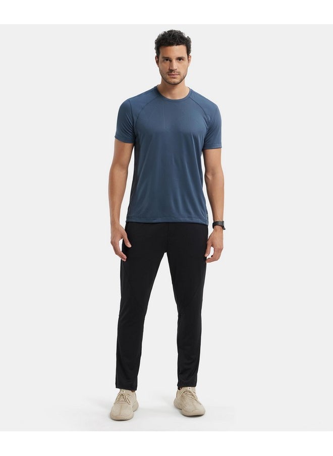 JOCKEY - Jockey MV15 Men's Microfiber Fabric Breathable Mesh Round Neck Half Sleeve T-Shirt with Stay Fresh Treatment_Mid Night Navy_M - Image 1