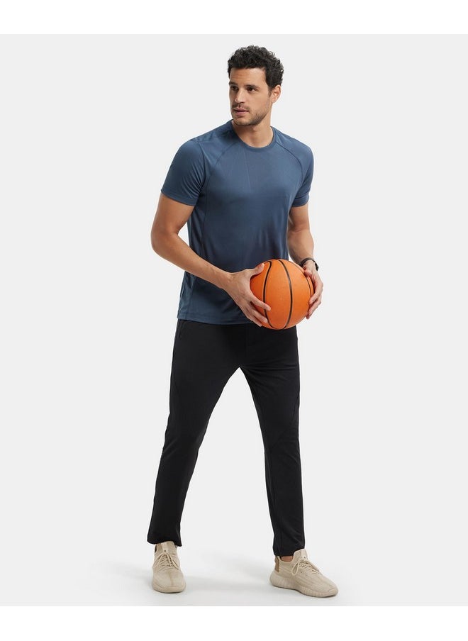JOCKEY - Jockey MV15 Men's Microfiber Fabric Breathable Mesh Round Neck Half Sleeve T-Shirt with Stay Fresh Treatment_Mid Night Navy_M - Image 1
