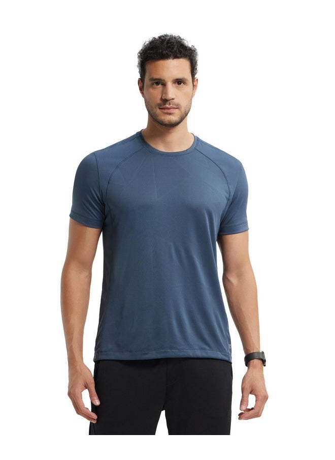 JOCKEY - Jockey MV15 Men's Microfiber Fabric Breathable Mesh Round Neck Half Sleeve T-Shirt with Stay Fresh Treatment_Mid Night Navy_M - Image 1