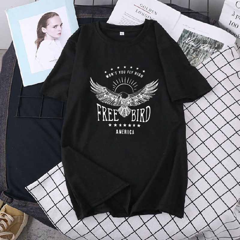 New Korean style loose short sleeve t-shirt round neck summer half sleeve bottoming shirt inner wear mens and womens same style outer wear clothes Black (white picture)