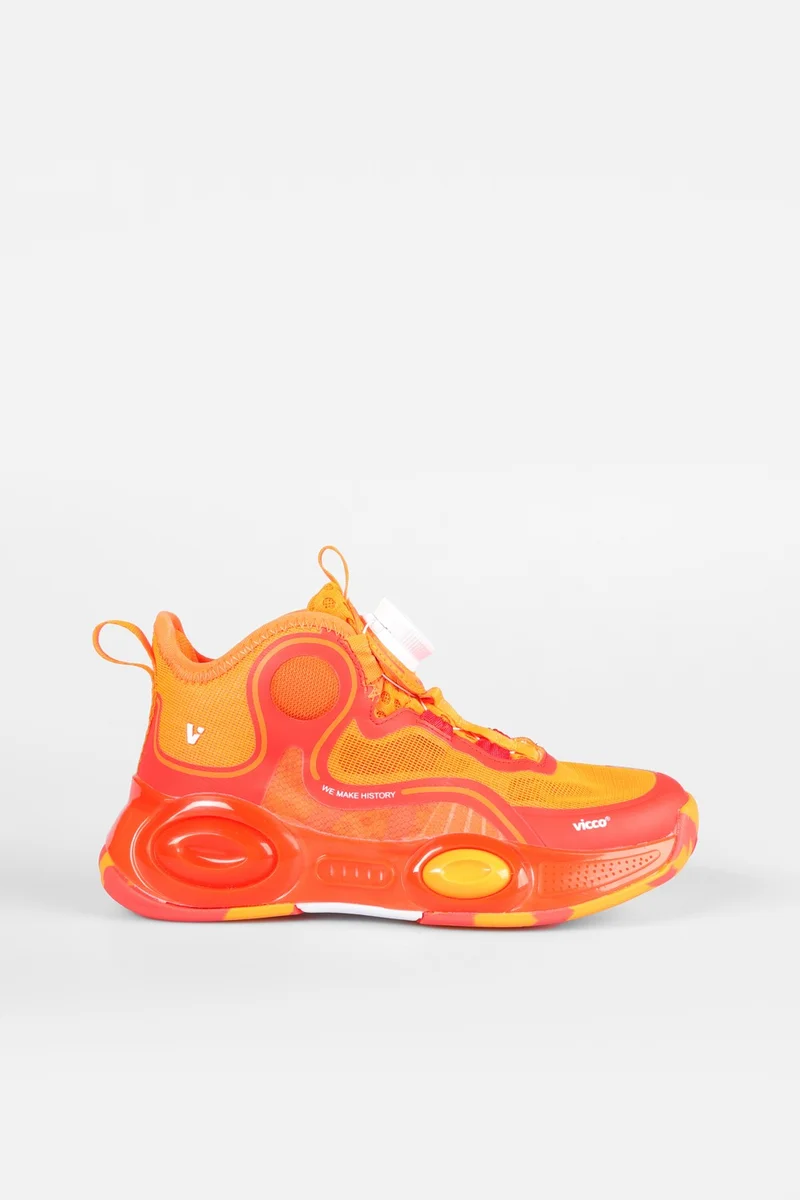 VICCO Daxi Lightweight Unisex Kids Orange Basketball Shoes