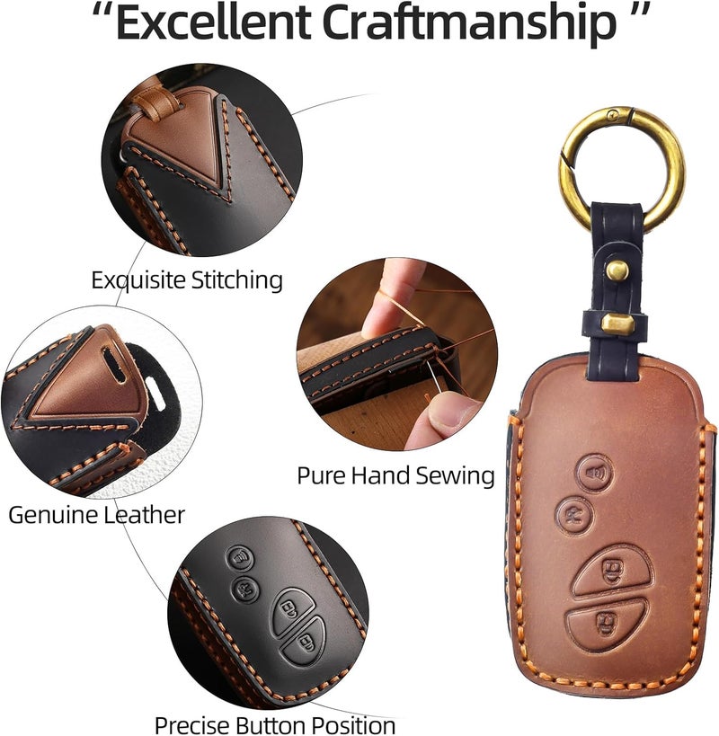 OFFCURVE غطاء مفاتيح جلدية OFFCURVE لطرازات لكزس - Image 4