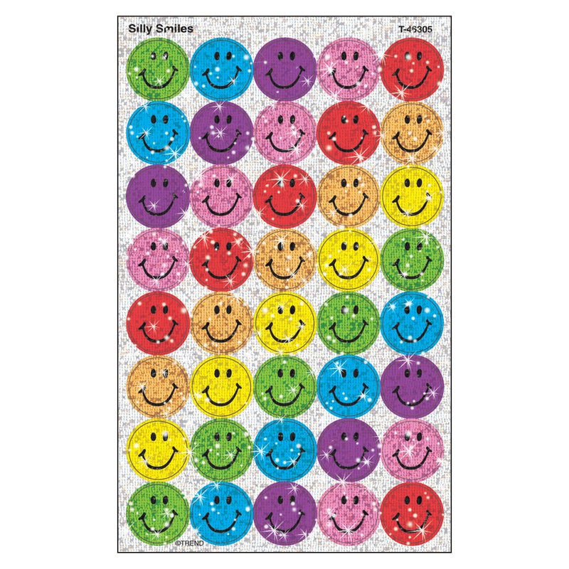 Trend Enterprises Trend Silly Smiles Sparkle superSpots Stickers, Classroom Incentives, 160 Count - Image 4