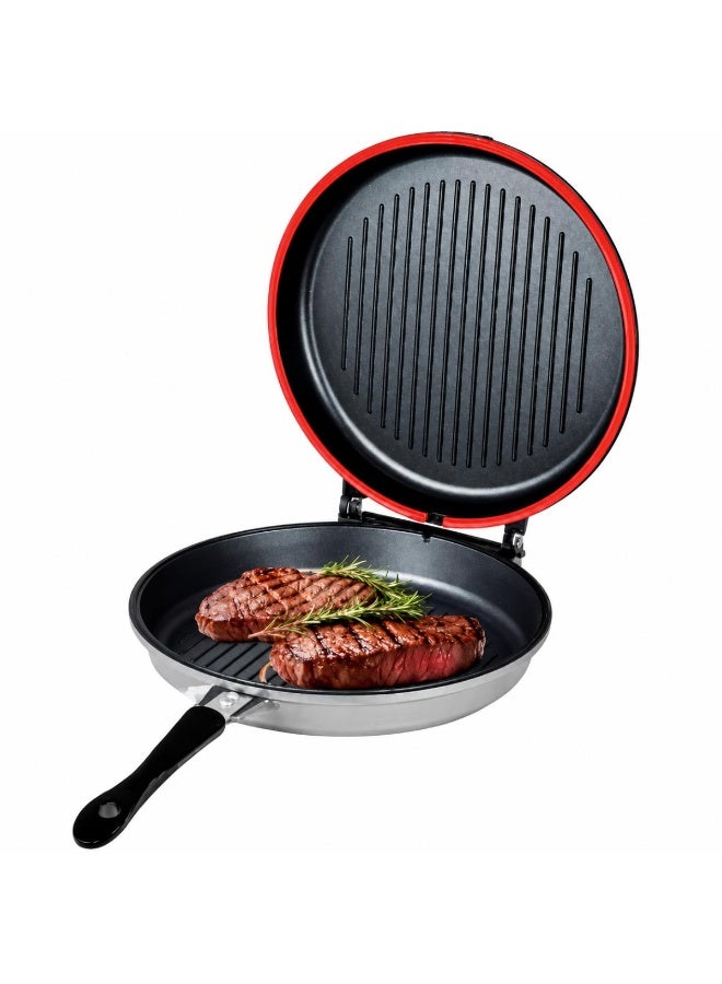 Tradeo 32cm Double Sided Grill Pan - Non Stick Die Cast Aluminum Flip Frying Pan for All Cooktops - Image 1