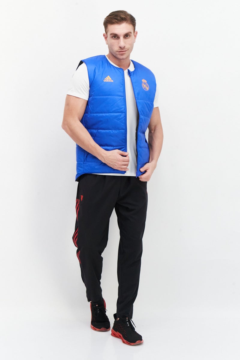 Adidas Men Sportswear Fit Sleeveless Reversible Vest Jacket, Blue - Image 3