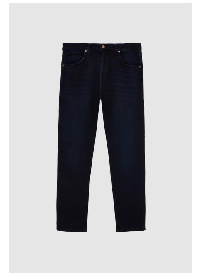 D'S DAMAT Ds Damat Comfort Fit Black Plain Travel Fabric Trousers  - Image 5