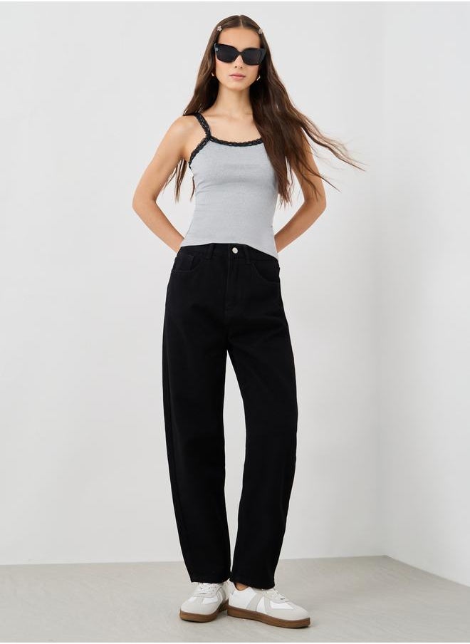 Take Two Take Two Texture Lace Trim Strappy Cami Top  - Image 2