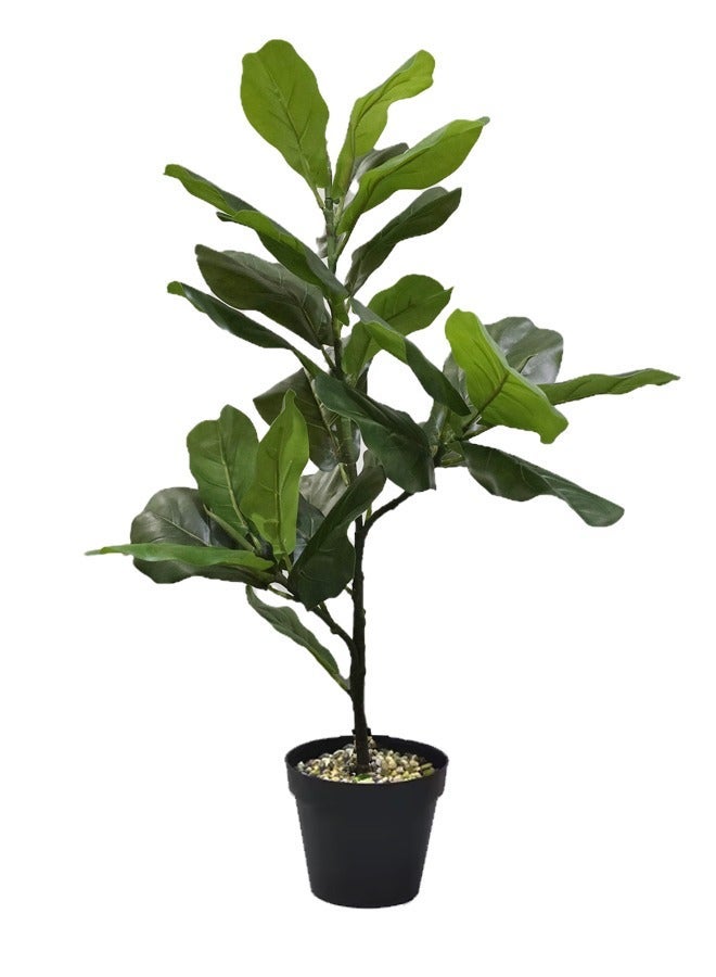 سويس كانتون نبات شجرة التين الاصطناعي في وعاء - ارتفاع 70 سم، ديكور داخلي واقعي، مثالي للمنزل والمكتب، خالي من الصيانة، أضف الأناقة والحيوية إلى أي مساحة - Image 1