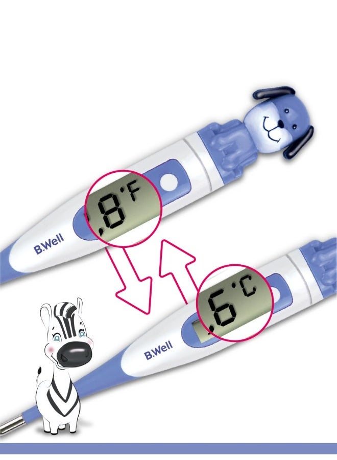 B.Well ترمومتر رقمي قياسي برو-06 برأس مرن مقاوم للماء سيلسيوس وفهرنهايت للجرو - Image 5