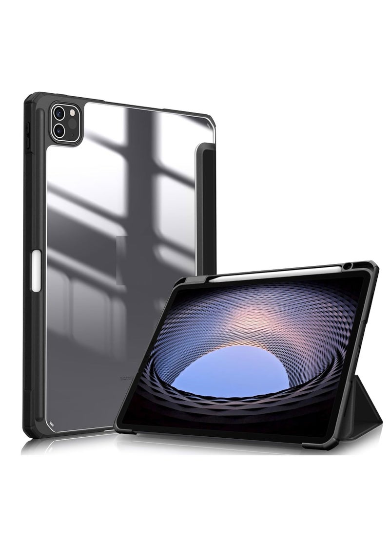 Case for iPad Pro 11 Case 2022/ 2021 /air4/air5 10.9 "/ ipad air6/air7 11" with Pencil Holder Premium Protective Case Cover with Soft TPU Back and Auto Sleep/Wake Feature for iPad Pro 11 comaptiple with (A2228 / A2231 / A2068 / A2230)  , Black - Image 1