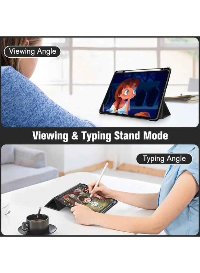 Case for iPad Pro 11 Case 2022/ 2021 /air4/air5 10.9 "/ ipad air6/air7 11" with Pencil Holder Premium Protective Case Cover with Soft TPU Back and Auto Sleep/Wake Feature for iPad Pro 11 comaptiple with (A2228 / A2231 / A2068 / A2230)  , Black - Image 3