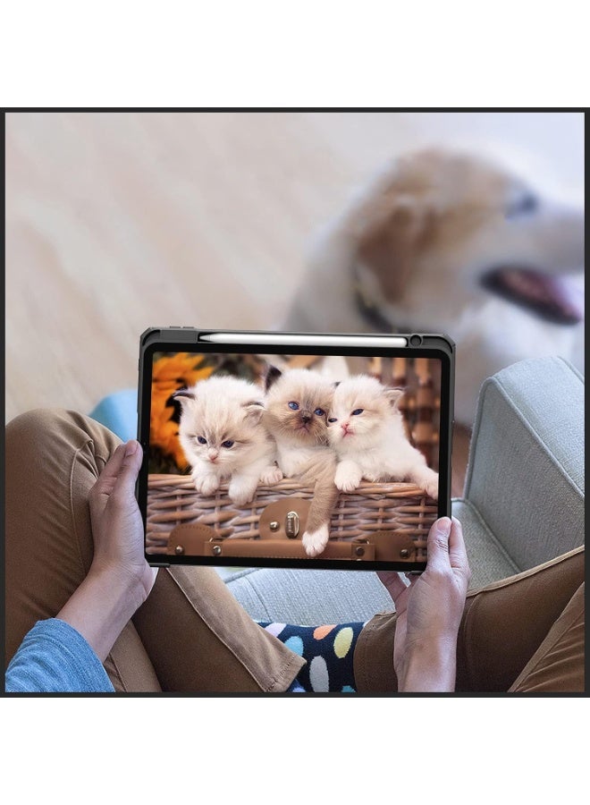 Case for iPad Pro 11 Case 2022/ 2021 /air4/air5 10.9 "/ ipad air6/air7 11" with Pencil Holder Premium Protective Case Cover with Soft TPU Back and Auto Sleep/Wake Feature for iPad Pro 11 comaptiple with (A2228 / A2231 / A2068 / A2230)  , Black - Image 4