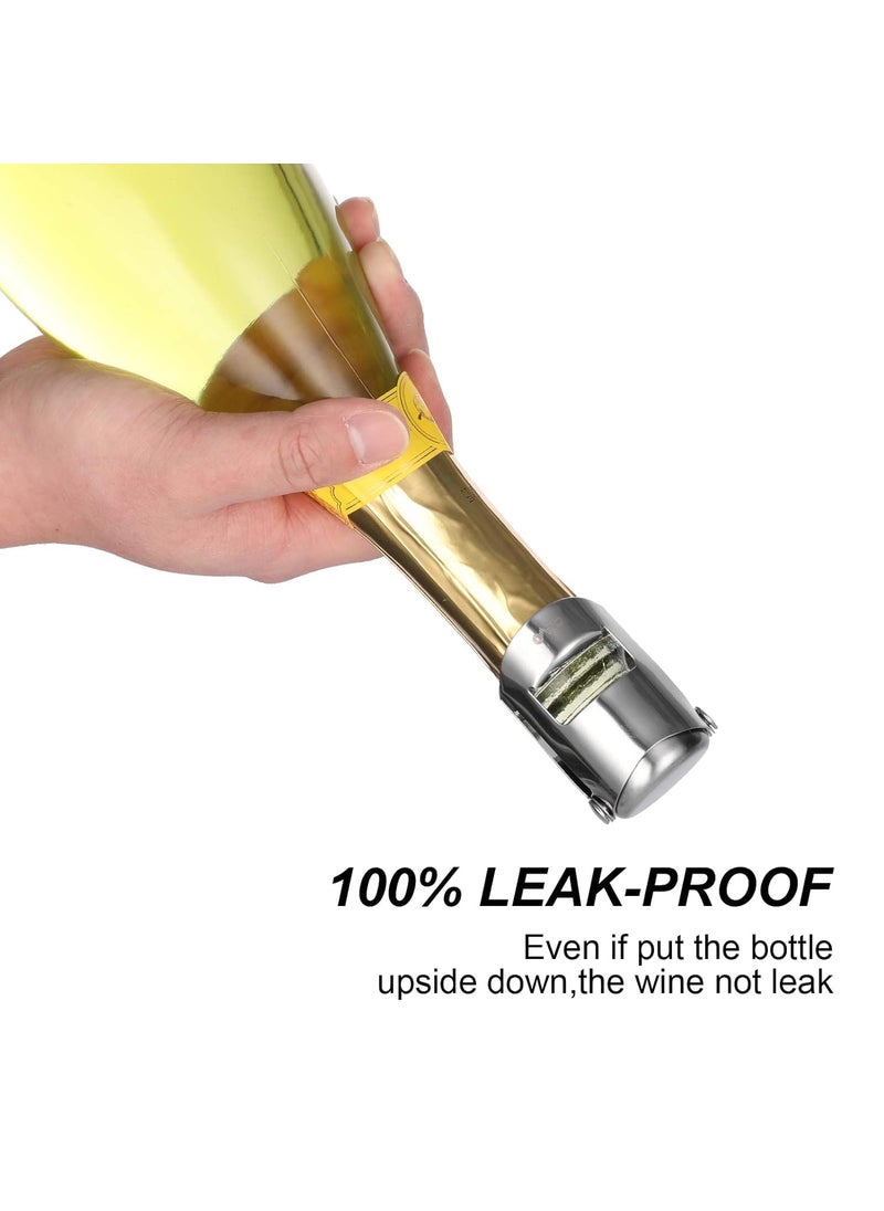 ENTRAXA ENTRAXA Champagne Stopper with Stainless Steel Decorative Champagne Saver Vacuum Plug with Food Grade Silicone Reusable Bottle Sealer Keeps Champagne Fresh Pack2  - Image 4