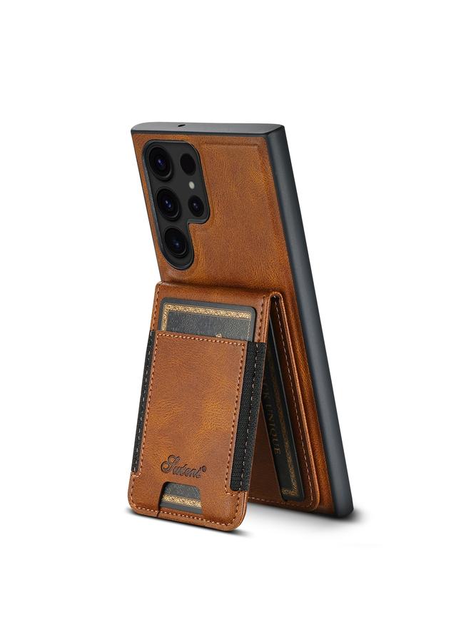 Suteni Case For Samsung Galaxy S24 Ultra 5G H17 Oil Eax Leather MagSafe Detachable Wallet Phone Case - Image 3