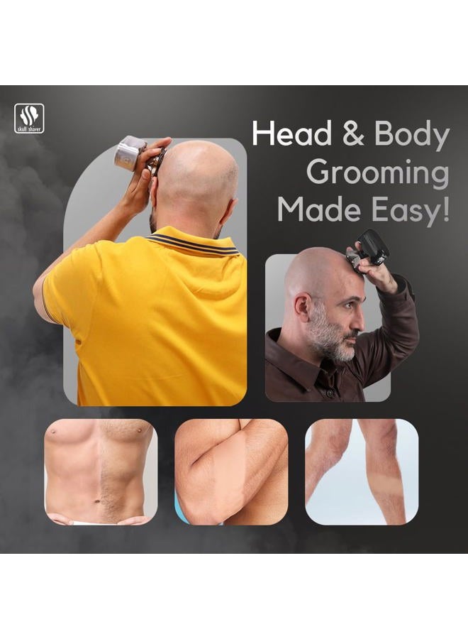 Skull Shaver حلاقة رأس كهربائية للرجال من سيلفر برو - ماكينة حلاقة كهربائية للرأس والوجه - Image 5