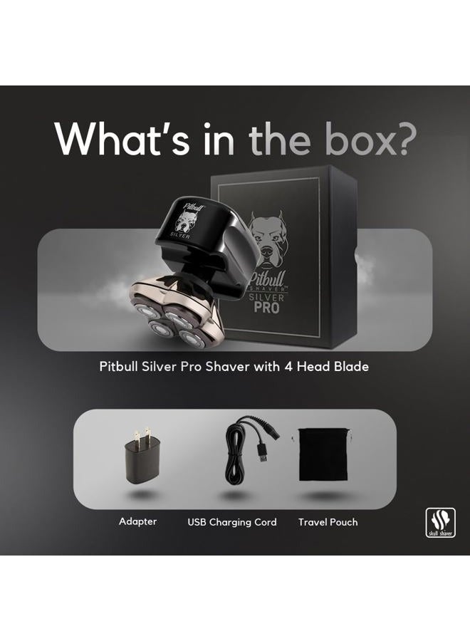 Skull Shaver حلاقة رأس كهربائية للرجال من سيلفر برو - ماكينة حلاقة كهربائية للرأس والوجه - Image 3