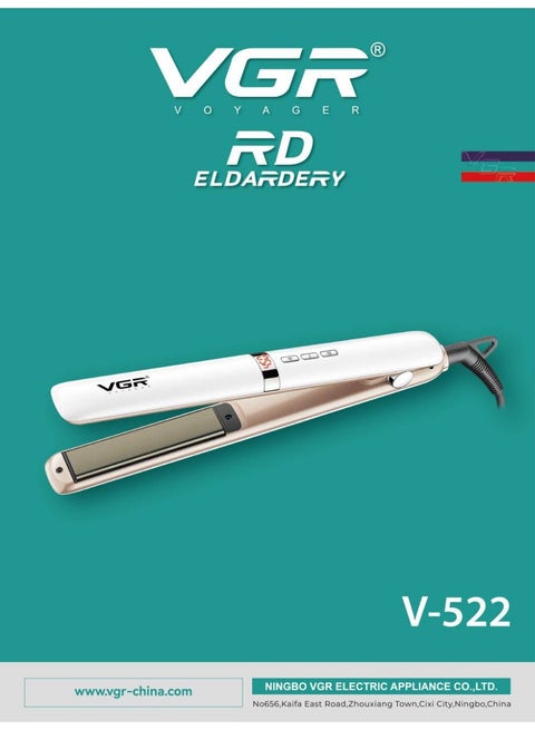 مكواة فرد VGR-522 – سيراميك تورمالين بدرجات حرارة قابلة للتعديل وشاشة LED