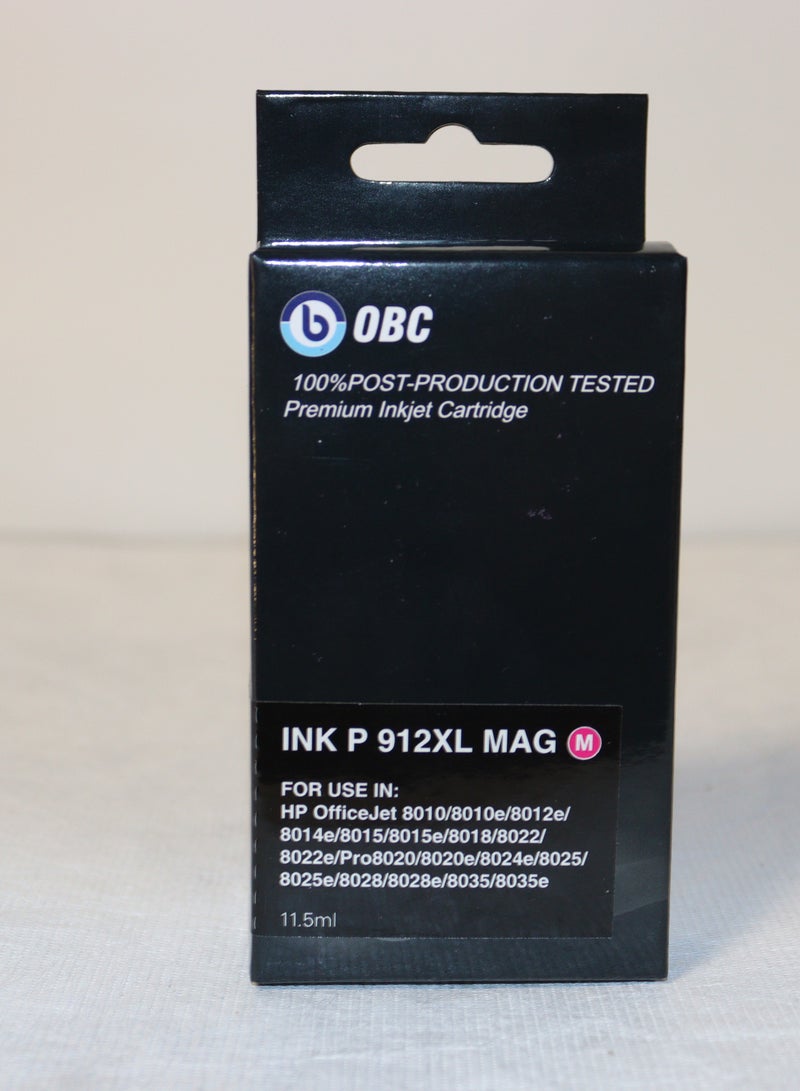 OBC Compatible Magenta Printer Ink Cartridge Replacement for INK P 912XL, Prints up to 800 pages in pure, professional color - Image 1