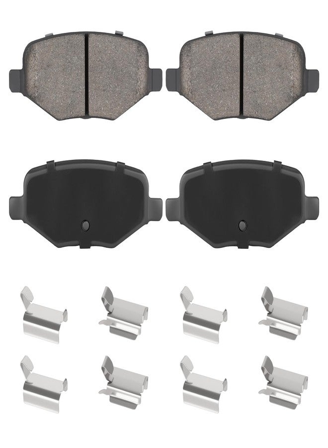 AEagle طقم تيل فرامل سيراميك خلفي لسيارات فورد إكسبلورر (2011-2019)، وإيدج (2011-2014)، وتوروس (2010-2019)، وفليكس (2009-2019)، ولينكولن MKS (2009-2016)، وMKT (2010-2019)، وMKX (2011-2015)، 4 قطع - Image 1