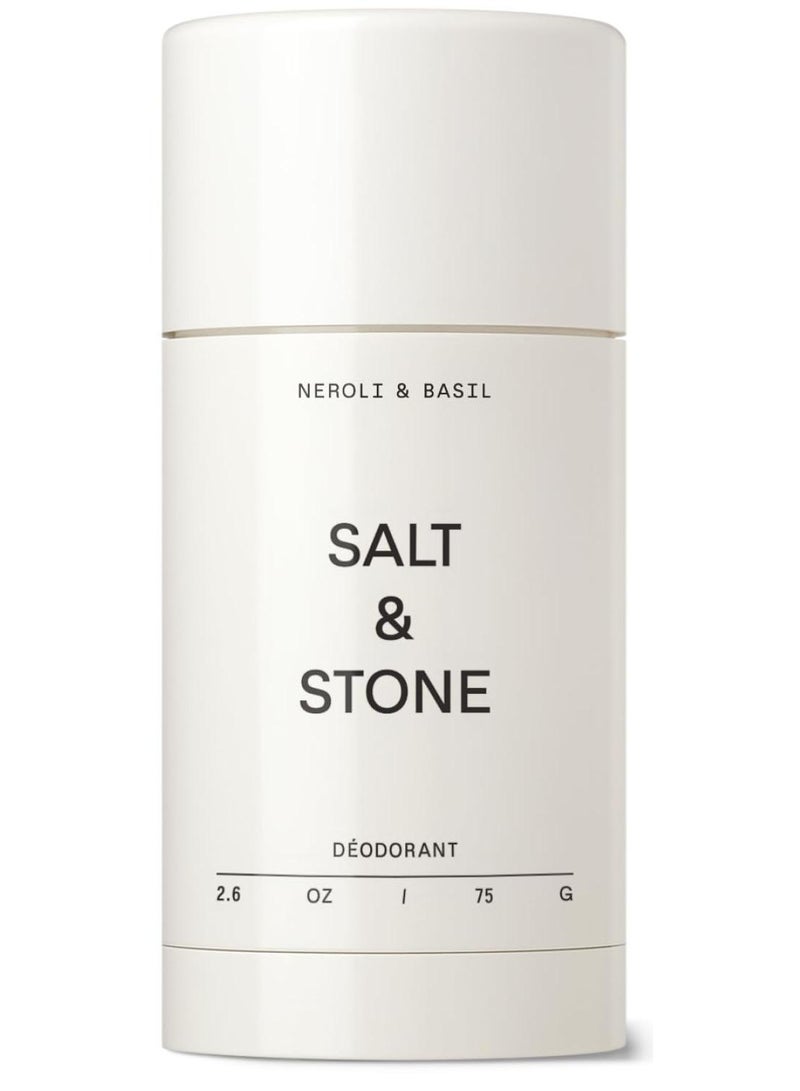 Salt & Stone Deodorant | Extra Strength Natural Deodorant for Women & Men | Aluminum Free with Seaweed Extracts, Shea Butter & Probiotics (Neroli & Basil) - Image 1
