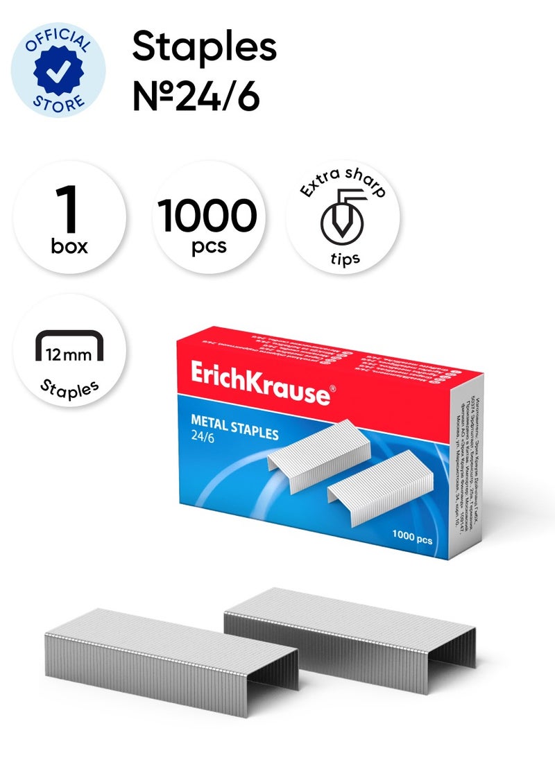 ErichKrause Staples №24/6 (box 1000 pcs)  - Image 1
