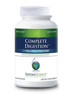 Enzyme Science ™ Complete Digestion™, 90 Capsules –  Full Support for Digestive Health – for Occasional Gas, Bloating, and Indigestion – Probiotic for Men and Women – Digestive Enzyme Supplement  - Image 1