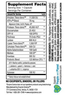 Enzyme Science ™ Complete Digestion™, 90 Capsules –  Full Support for Digestive Health – for Occasional Gas, Bloating, and Indigestion – Probiotic for Men and Women – Digestive Enzyme Supplement  - Image 2