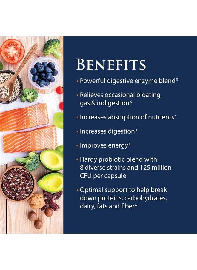Enzyme Science ™ Complete Digestion™, 90 Capsules –  Full Support for Digestive Health – for Occasional Gas, Bloating, and Indigestion – Probiotic for Men and Women – Digestive Enzyme Supplement  - Image 5