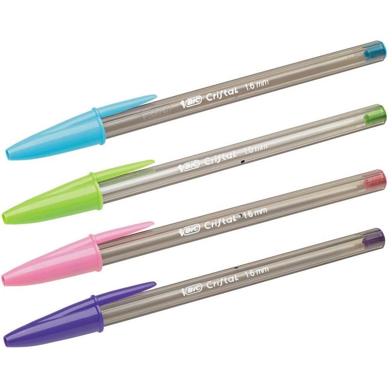Bic Cristal Fun Ballpoint Pens with 5 Assorted Ink Colours, Wide Point (1.6 mm), Pack of 10 - Image 4
